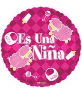 SmartBuy 18" Es Una Nina Sheep Balloon