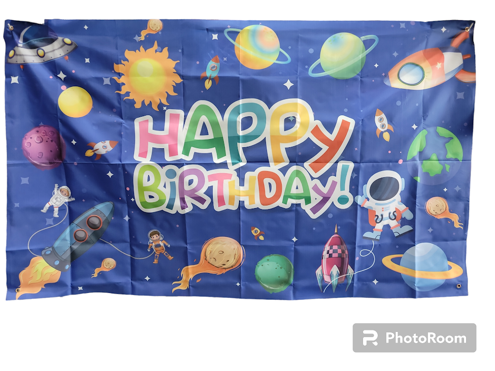 Happy Birthday Space Banner