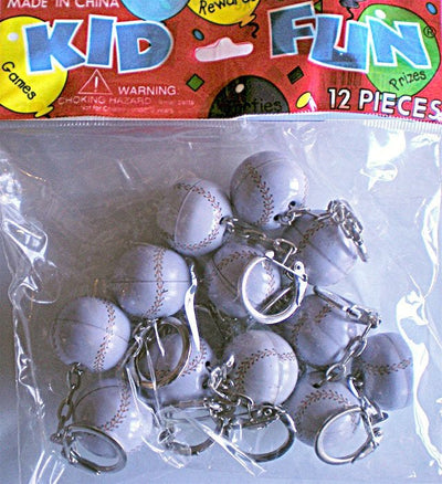 1" Keychain - Baseball (12ct) - Premium Party Distribution