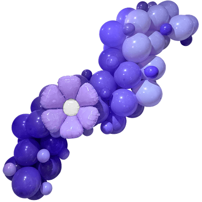 10' Organic Balloon Garland Kit - Purple Daisy - Premium Party Distribution