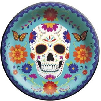 10" Paper Plates - Dia de los Muertos - Premium Party Distribution