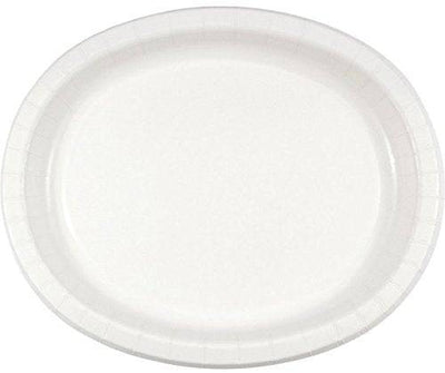 10" X 12" Oval Paper Platters 20ct - Premium Party Distribution