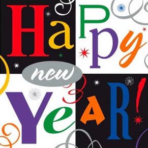 10.25" Paper Plates - Festive New Year (8ct) - Premium Party Distribution