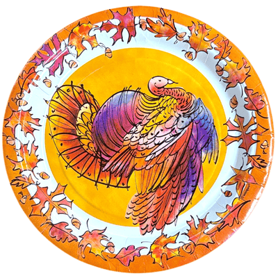 10.5" Paper Plates - Classic Turkey (8ct) - Premium Party Distribution