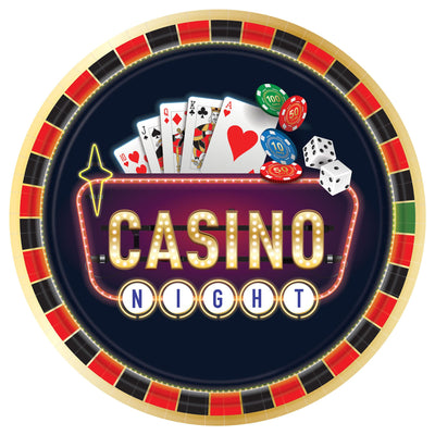 10.5" Paper Plates - Roll The Dice (8ct) - Premium Party Distribution