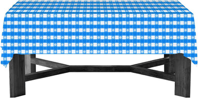 108" Table Cover - Blue Gingham - Premium Party Distribution