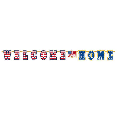 11 Ft Welcome Home Letter Banner (1 Count) - Amscan - Premium Party Distribution