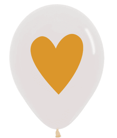 11" Heart of Gold - Clear (50ct) - Sempertex - Premium Party Distribution