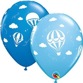 11" Hot Air Balloons Blue Assorted (50ct) - Qualatex - Premium Party Distribution