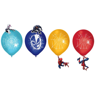 11" Latex Balloons - Spider - Man Webbed Wonder (6ct) - Premium Party Distribution