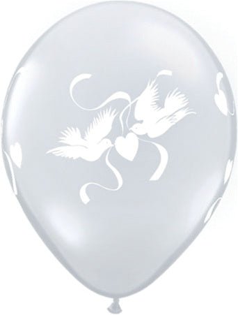 11" Love Doves (50ct) - Qualatex - Premium Party Distribution