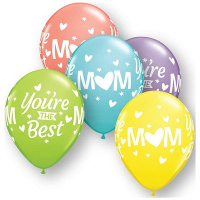 11” Mom You're The Best Assortment (50ct) - Premium Party Distribution