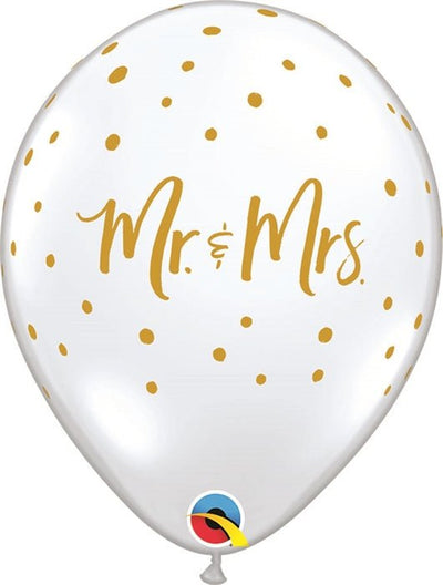 11" Mr & Mrs (50ct) - Qualatex - Premium Party Distribution