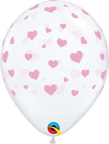 11" Random Hearts - A - Round (50ct) - Qualatex - Premium Party Distribution