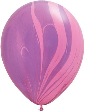 11" SuperAgate - Pink Violet Rainbow (25ct) - Qualatex - Premium Party Distribution