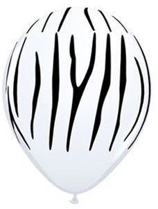 11" Zebra Stripes (50ct) - Qualatex - Premium Party Distribution