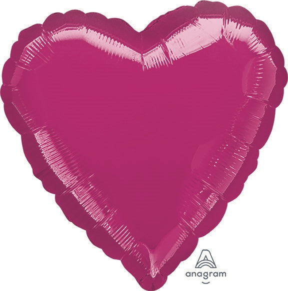 METALLIC FUCHSIA Heart Shape