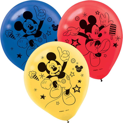 12" Disney Mickey Roadster (6ct) - Premium Party Distribution