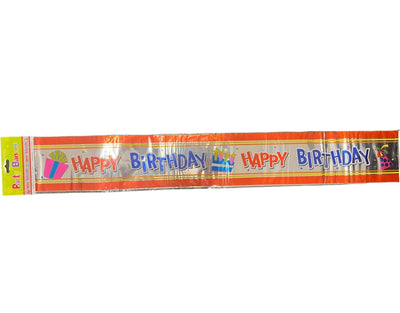12' Foil Banner - Happy Birthday - Premium Party Distribution