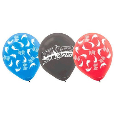 12" Latex Balloons - Power Rangers Dino Charge (6ct) - Premium Party Distribution