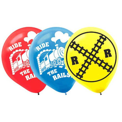 12" Latex Balloons - Thomas All Aboard (6ct) - Premium Party Distribution