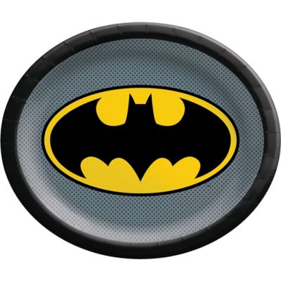 12" Paper Plates - Batman (8ct) - Premium Party Distribution