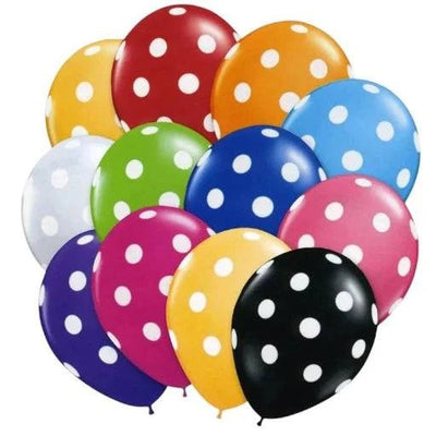 12" Polka Dots (12 packs/8ct) - Premium Party Distribution