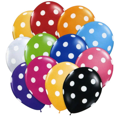 12" Polka Dots (72ct) - Premium Party Distribution