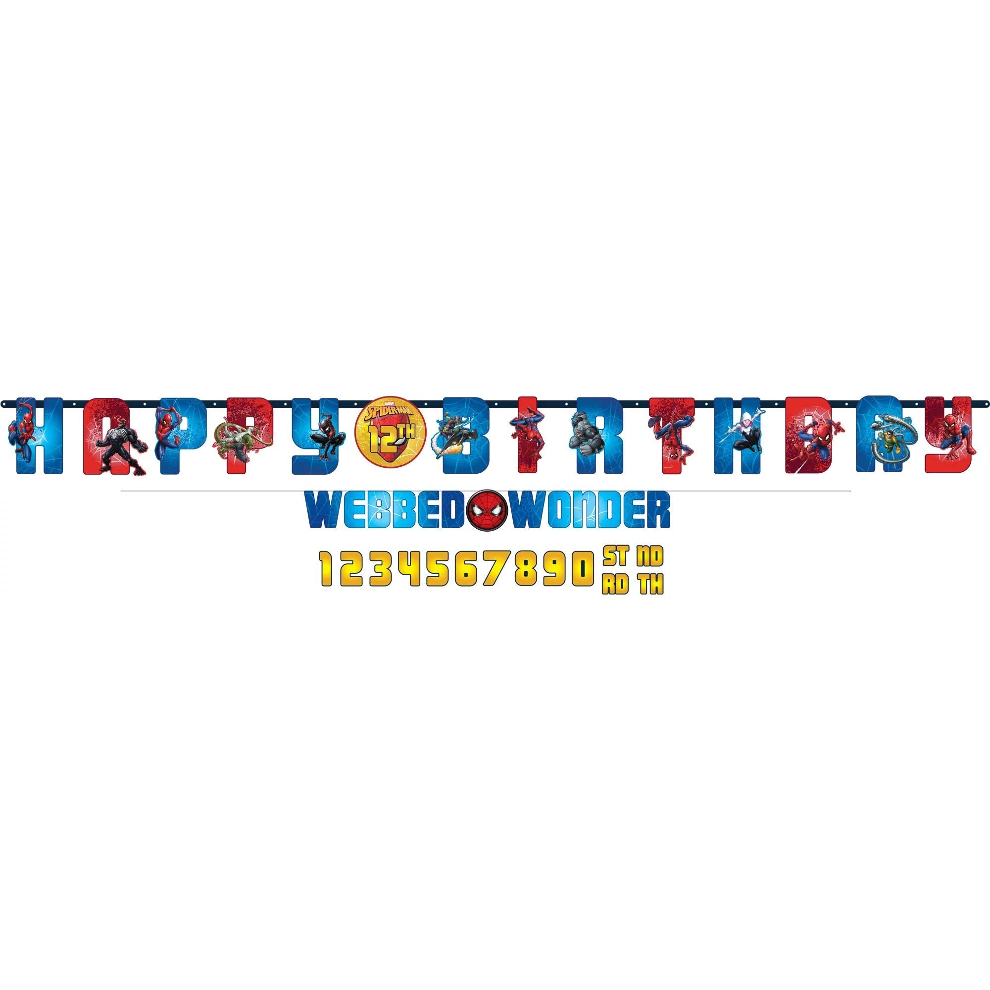 Spider-Man™ Webbed Wonder Jumbo Letter Banner Kit 10ft