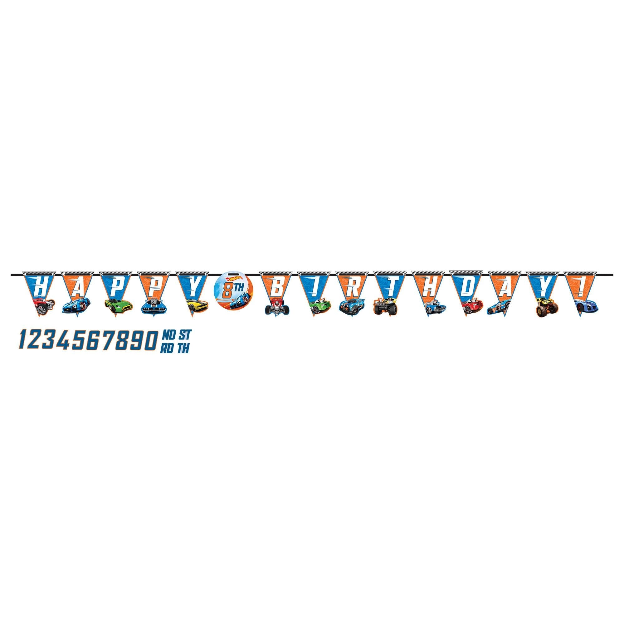 Hot Wheels Wild Racer™ Jumbo Add-An-Age Letter Banner 10ft