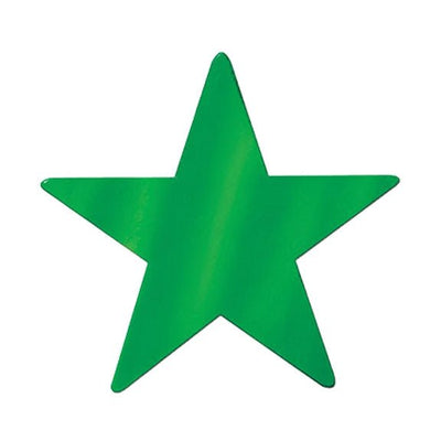 12in GREEN Die Cut Foil Star - Premium Party Distribution