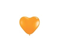 6 inch ORANGE Heart  Latex Balloon