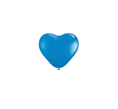 6 inch Heart DARK BLUE Latex Balloon