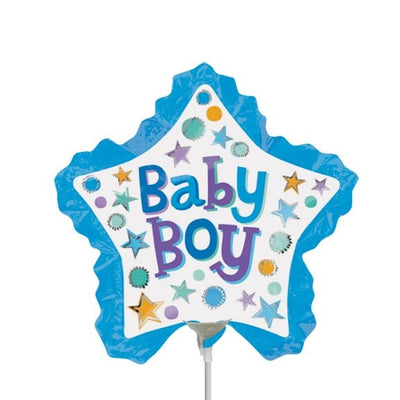 14" Baby Boy Star with Ruffle (10ct) - Premium Party Distribution
