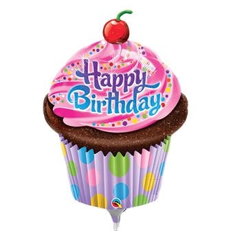 14" Birthday Frosted Cupcake (10ct) - Premium Party Distribution