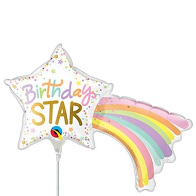 14" Birthday White Shooting Star (10ct) - Premium Party Distribution