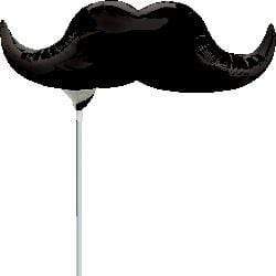 14" Black Mustache - Premium Party Distribution