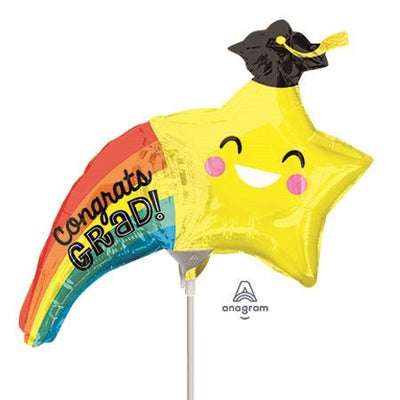 14” GRAD Shooting Star Mini Shape - Air Fill & Heat Seal - Premium Party Distribution