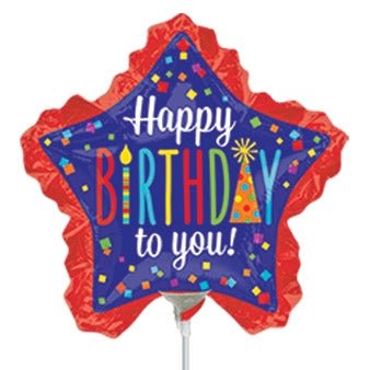 14" Happy Birthday Confetti Star (10ct) - Premium Party Distribution