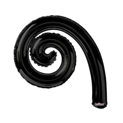14" Kurly Spiral - Black (10ct) - Conver USA - Premium Party Distribution