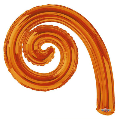 14" Kurly Spiral - Orange (10ct) - Conver USA - Premium Party Distribution