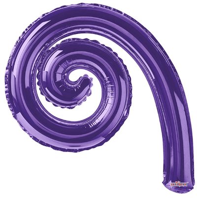 14" Kurly Spiral - Purple (10ct) - Conver USA - Premium Party Distribution