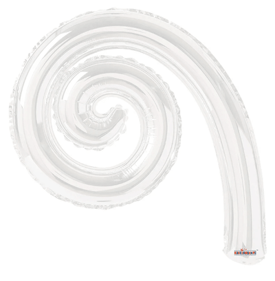 14" Kurly Spiral - White (10ct) - Conver USA - Premium Party Distribution