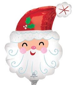14" Smiley Satin Santa Head (10ct) - Premium Party Distribution