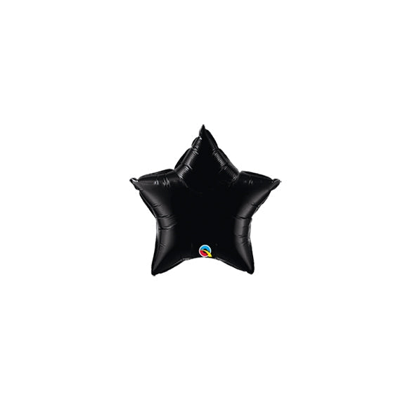 4 inch BLACK Star Qualatex Foil balloon