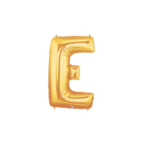 14in GOLD Letter E MegaLoon Jr., Price Per Bag of 5