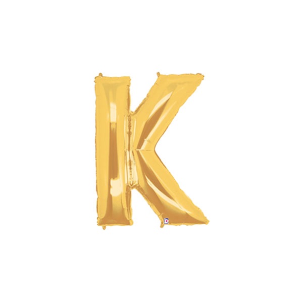 14in GOLD Letter K MegaLoon Jr., Price Per Bag of 5