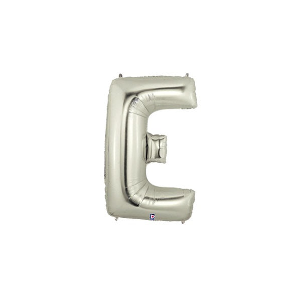 14in SILVER Letter E MegaLoon Jr., Price Per Bag of 5