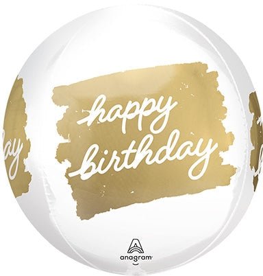 15" Orbz - Happy Birthday Golden Age - Premium Party Distribution