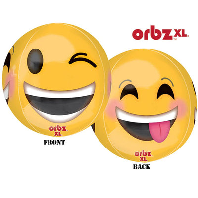 15" Orbz - Winky Smiley Emoji - Premium Party Distribution